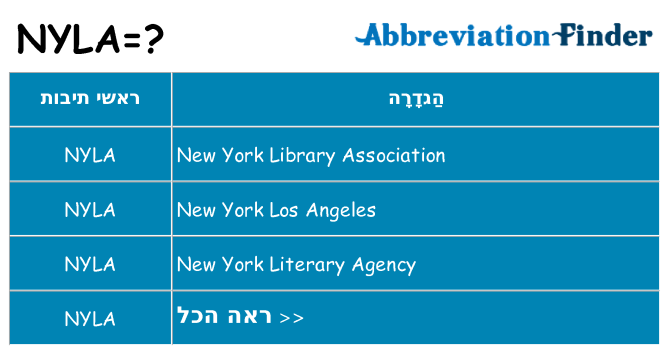 מה הפירוש nyla