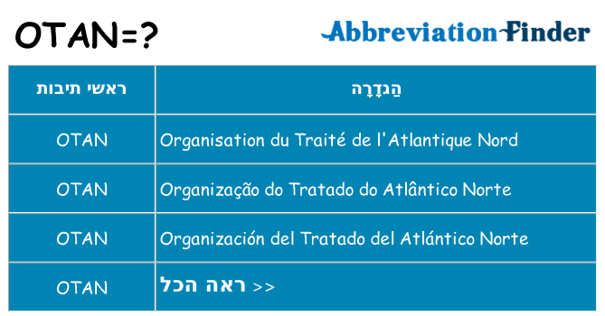 מה הפירוש otan