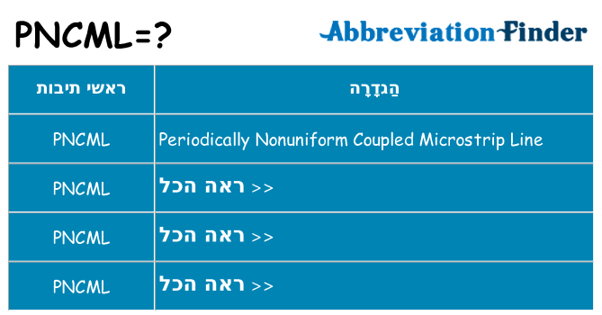 מה הפירוש pncml