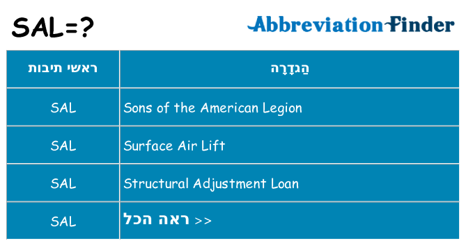 מה הפירוש sal