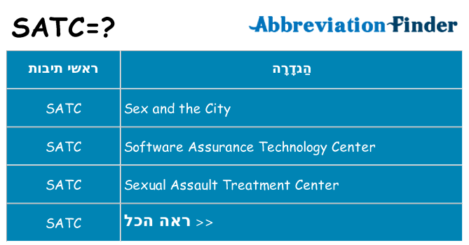 מה הפירוש satc