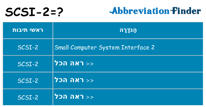 מה הפירוש scsi-2