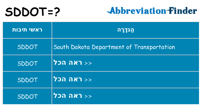 מה הפירוש sddot