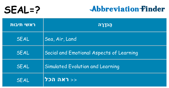 מה הפירוש seal