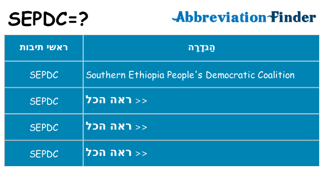 מה הפירוש sepdc
