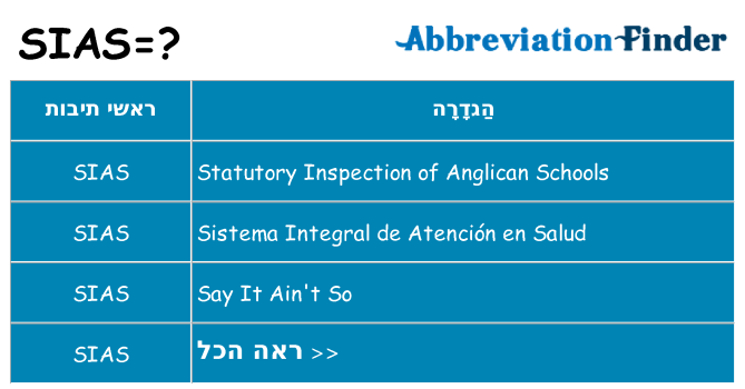 מה הפירוש sias