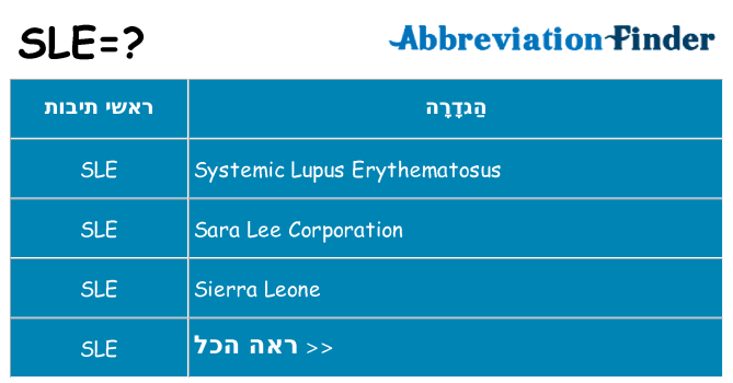 מה הפירוש sle