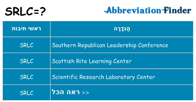 מה הפירוש srlc