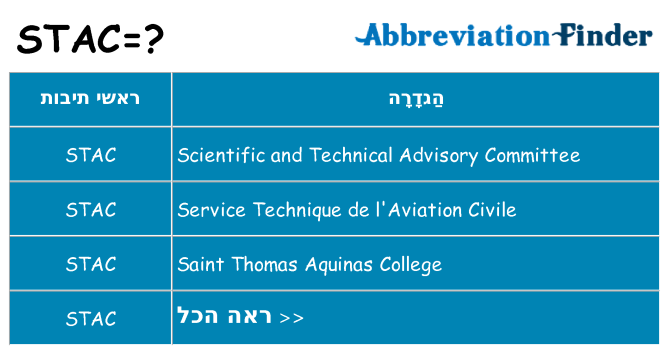 מה הפירוש stac