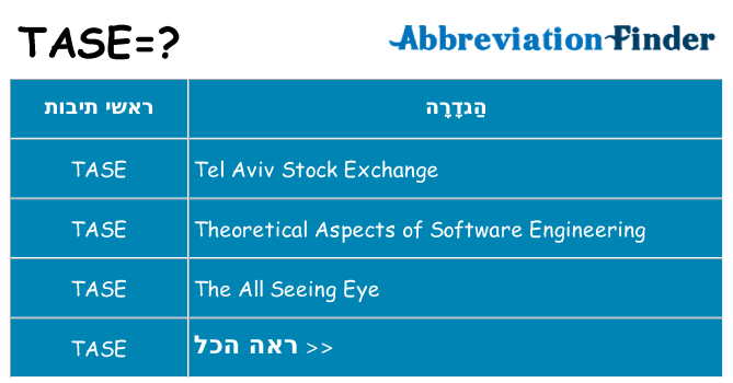 מה הפירוש tase