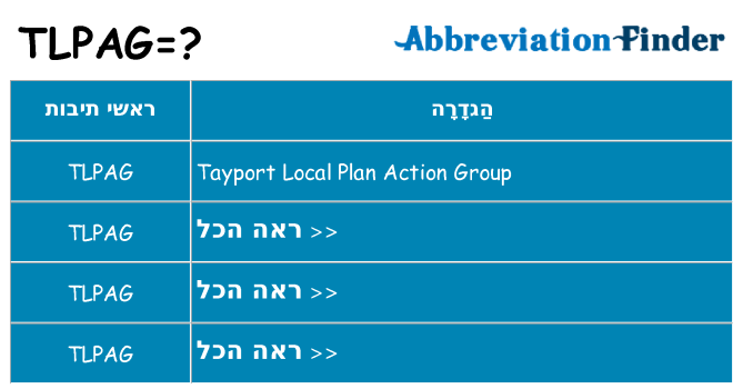 מה הפירוש tlpag