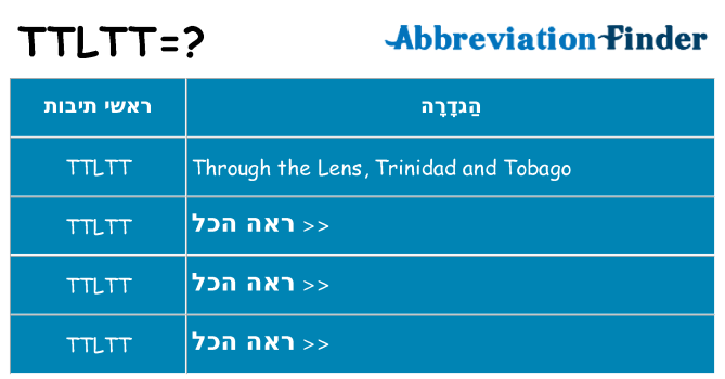 מה הפירוש ttltt
