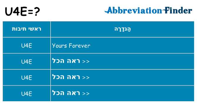 מה הפירוש u4e