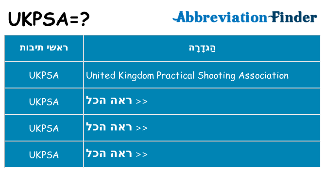 מה הפירוש ukpsa