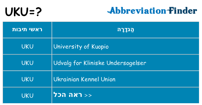מה הפירוש uku