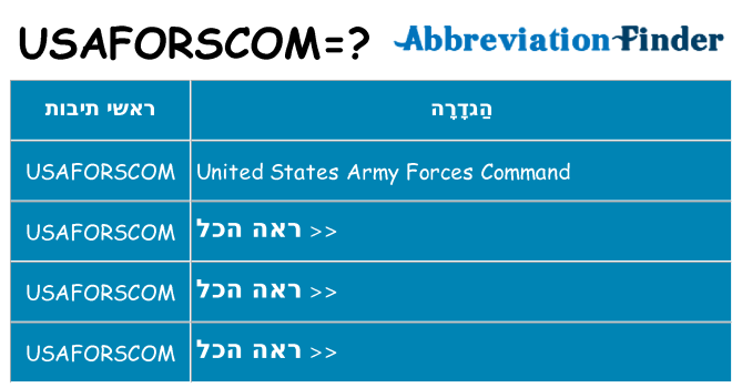 מה הפירוש usaforscom
