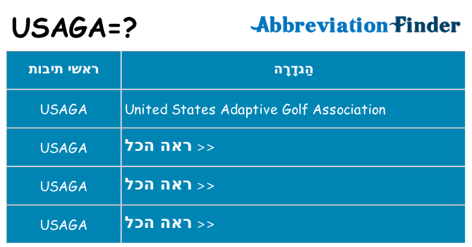מה הפירוש usaga