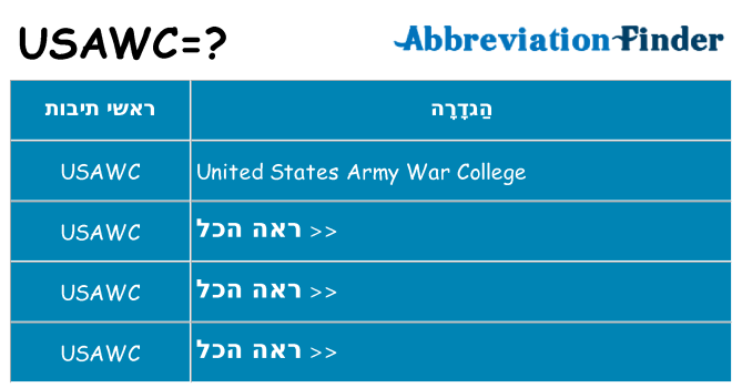 מה הפירוש usawc