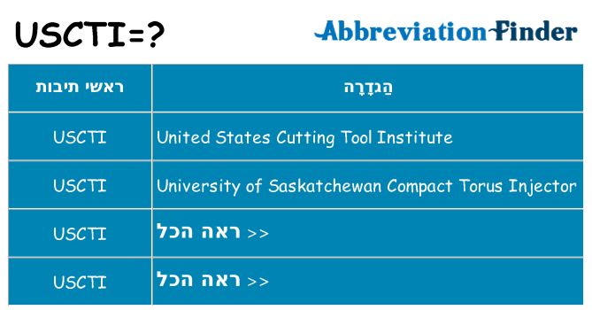 מה הפירוש uscti