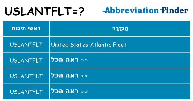 מה הפירוש uslantflt