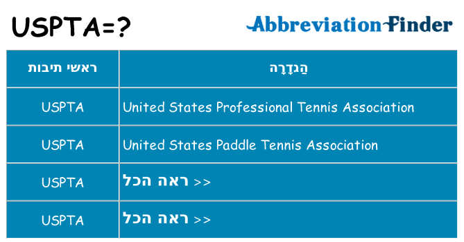 מה הפירוש uspta