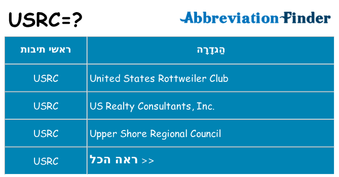 מה הפירוש usrc