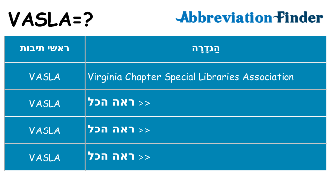 מה הפירוש vasla