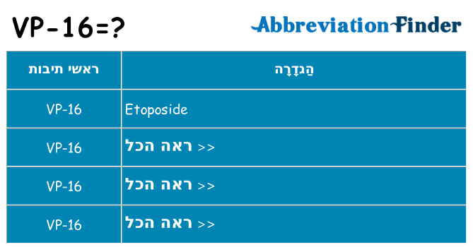 מה הפירוש vp-16