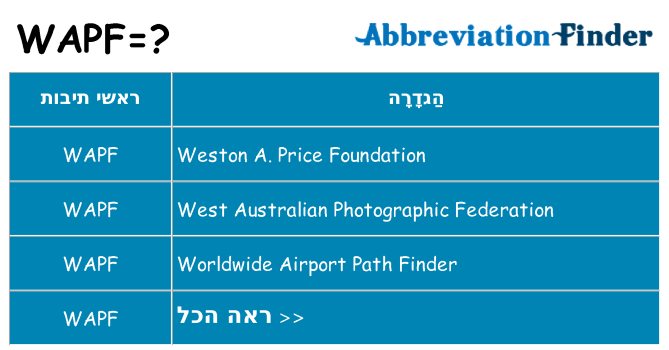 מה הפירוש wapf