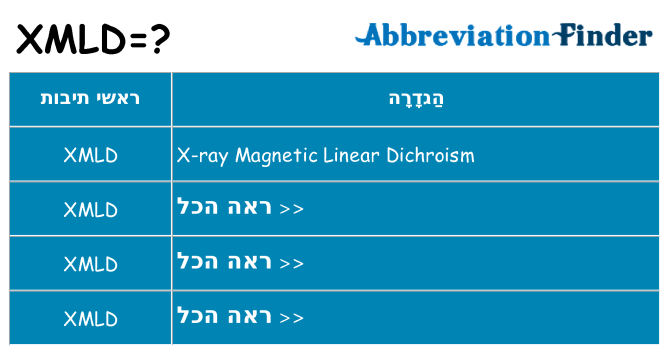 מה הפירוש xmld
