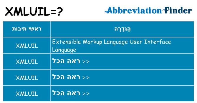 מה הפירוש xmluil