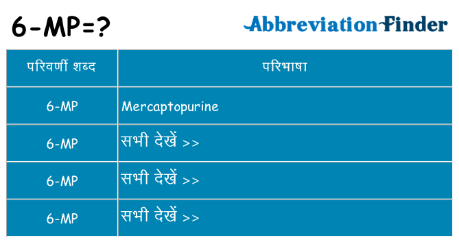 6-mp का क्या अर्थ है