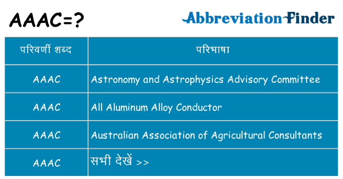 aaac का क्या अर्थ है