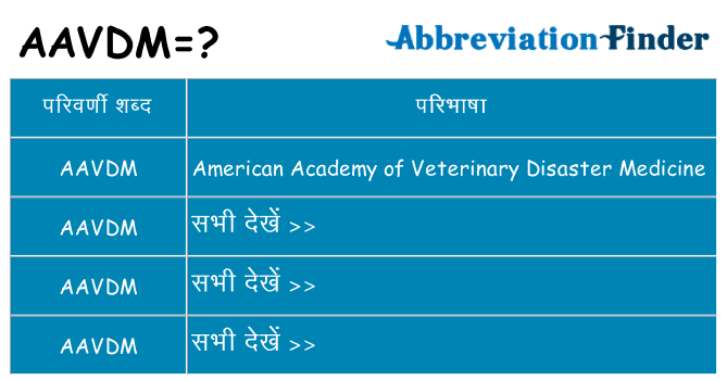 aavdm का क्या अर्थ है