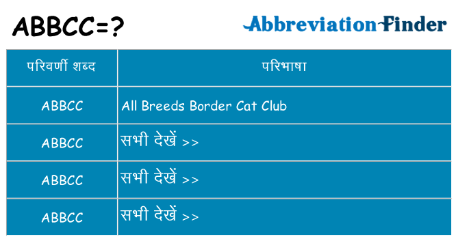 abbcc का क्या अर्थ है