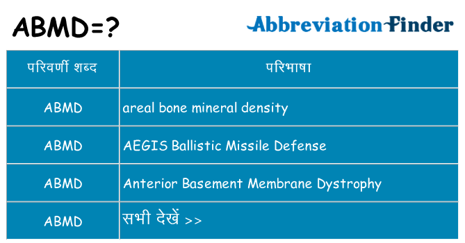 abmd का क्या अर्थ है