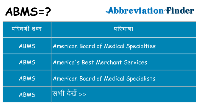 abms का क्या अर्थ है