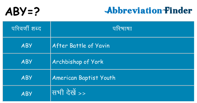 aby का क्या अर्थ है