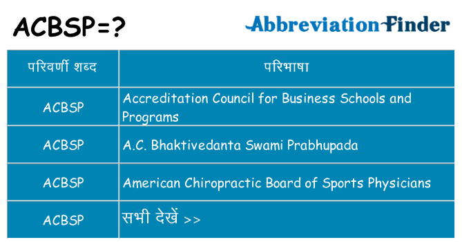 acbsp का क्या अर्थ है