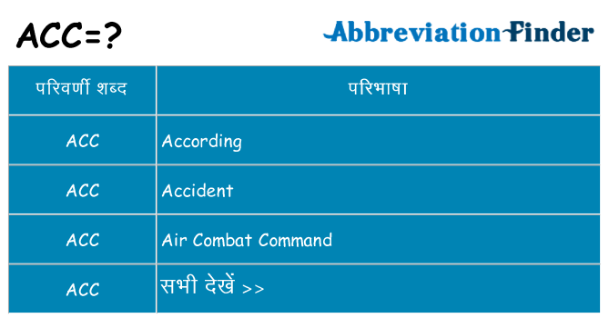 acc का क्या अर्थ है