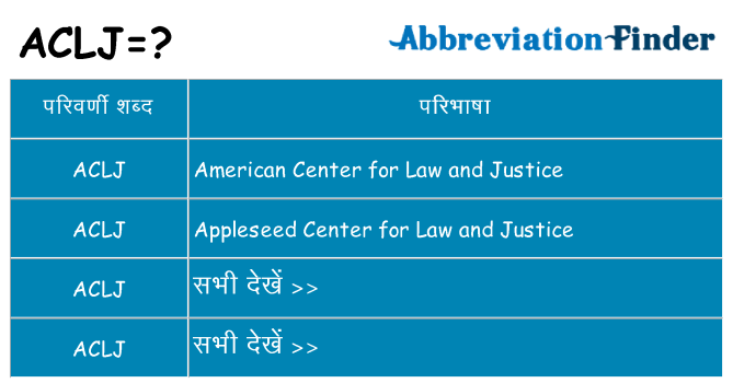 aclj का क्या अर्थ है