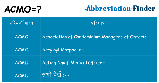 acmo का क्या अर्थ है