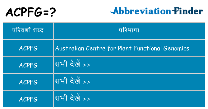 acpfg का क्या अर्थ है