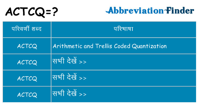 actcq का क्या अर्थ है
