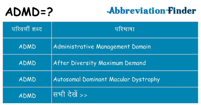 admd का क्या अर्थ है