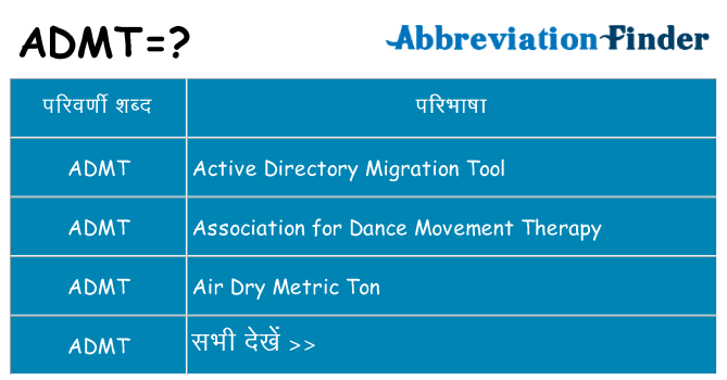 admt का क्या अर्थ है