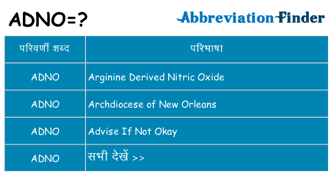 adno का क्या अर्थ है