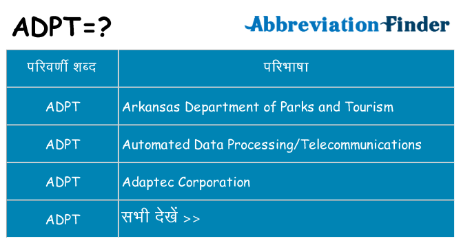 adpt का क्या अर्थ है