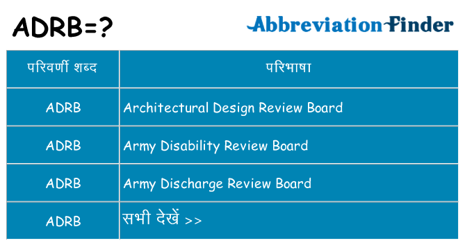 adrb का क्या अर्थ है