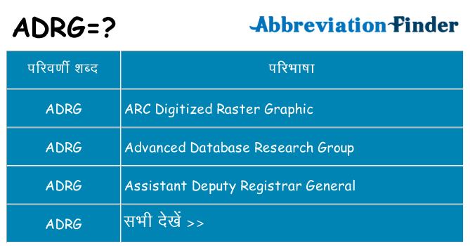 adrg का क्या अर्थ है